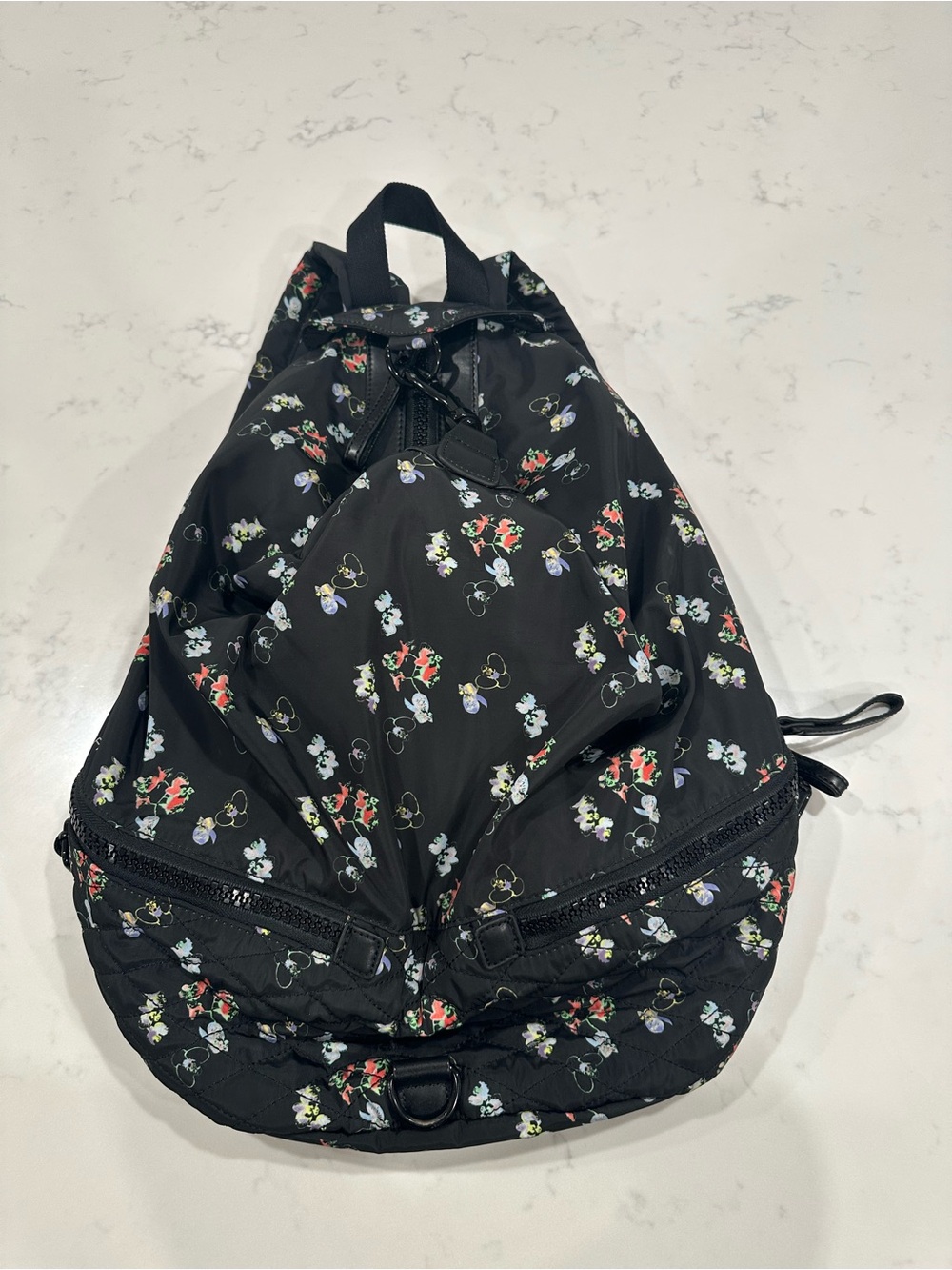 Rebecca Minkoff Floral Print Nylon Julian Backpack Bag - Flowers - Picture 2 of 14